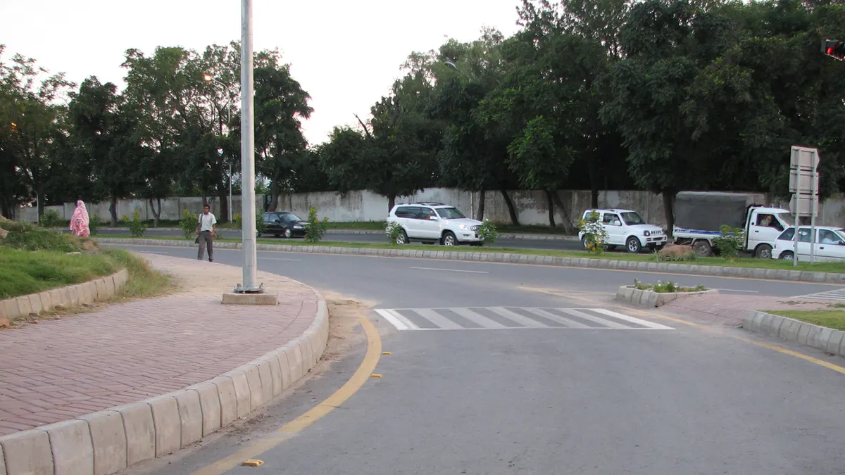 Cars on a road in Islamabad