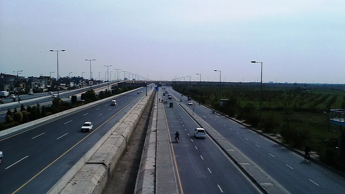 Lahore Ring Road near Allama Iqbal International Airport