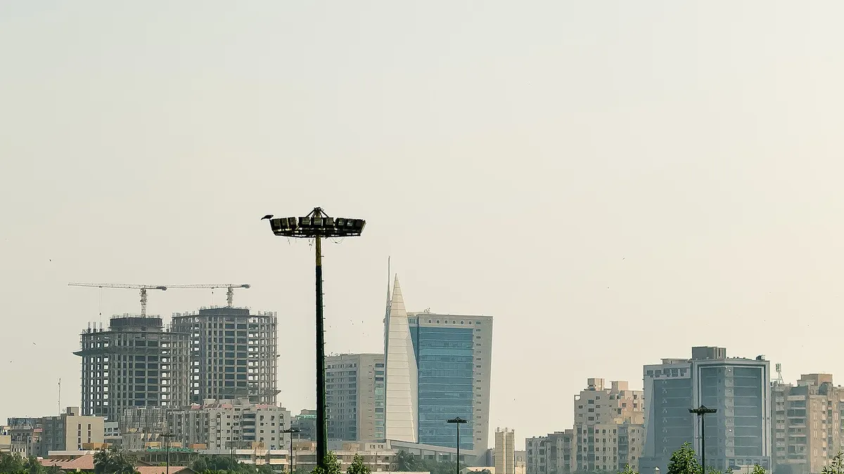 Buildings on the Clifton skyline in Karachi